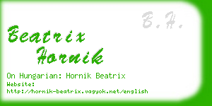 beatrix hornik business card